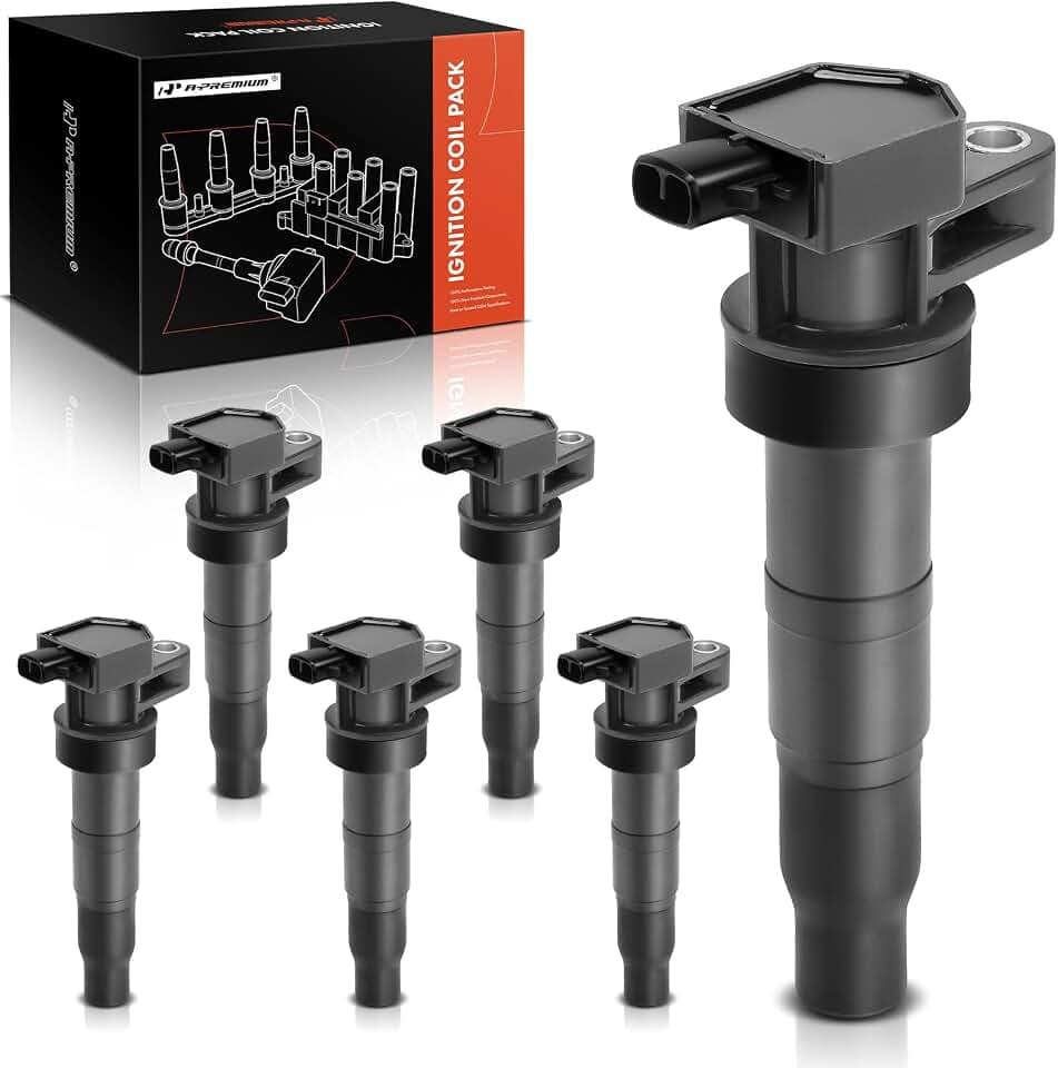 A-Premium Set of 6 Ignition Coil Pack - 2-Pins