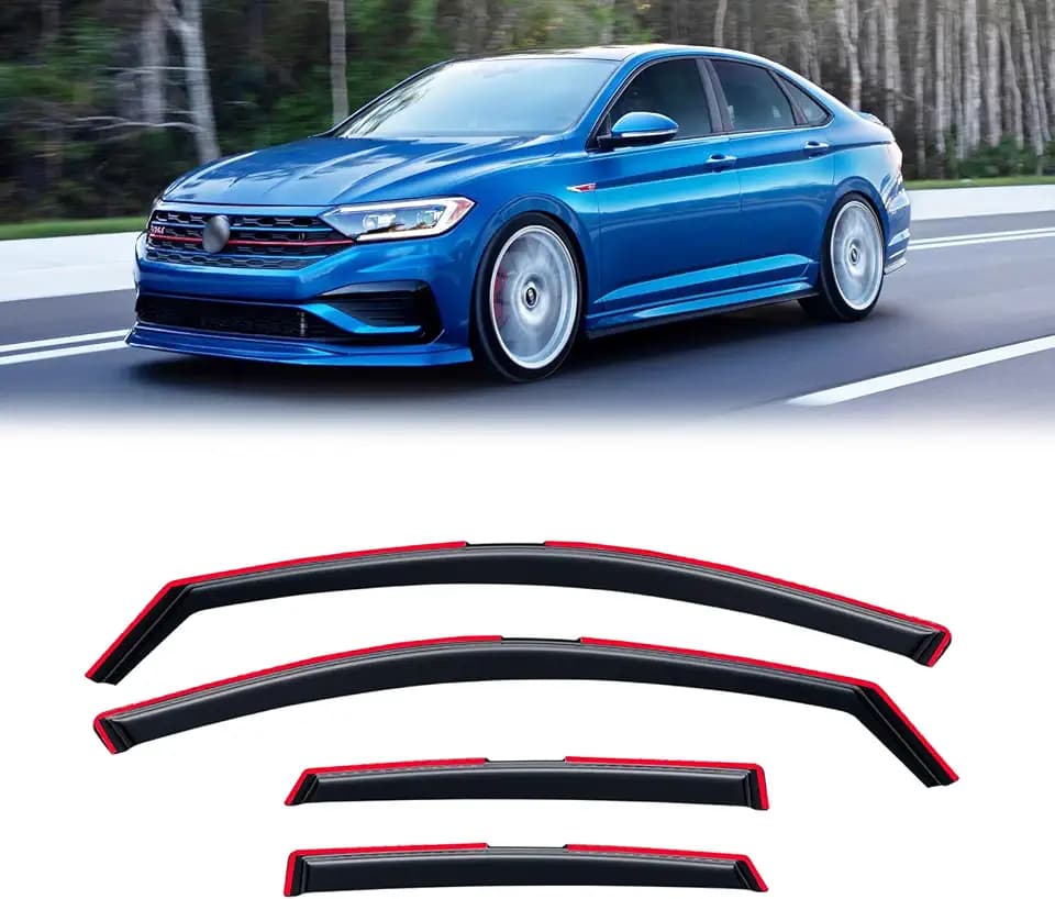 in-Channel Rain Guards Window Visor for Volkswagen (VW) Jetta 2019-2026