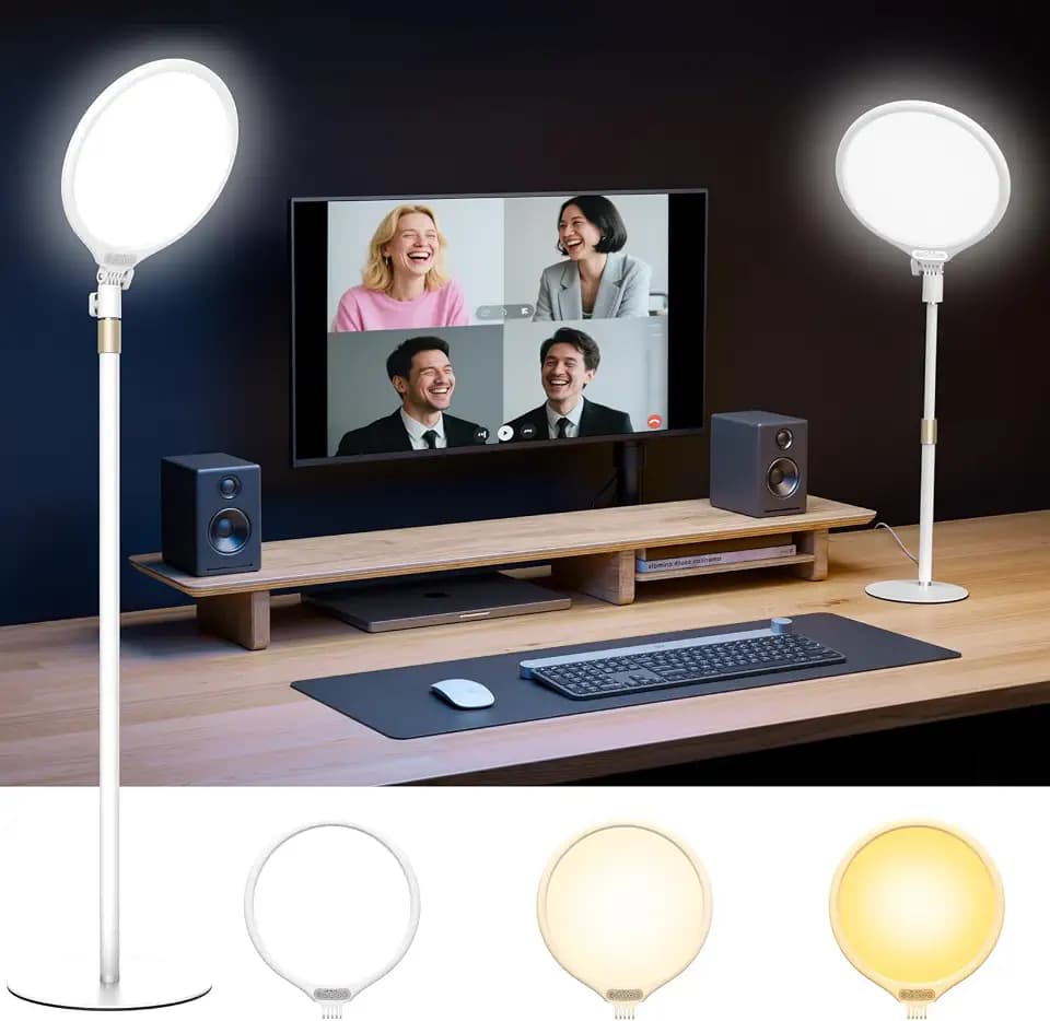 TELESIN Ringlicht mit Stativ für Handy, Laptop und Videokonferenzen