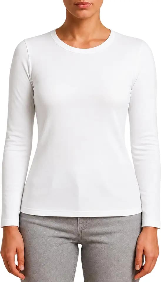 Valko Thermoshirt Damen Langarm – Thermo Unterwäsche Damen mit Innenfutter – Weiches und Elastisches Thermo Oberteil für Winter & Reisen