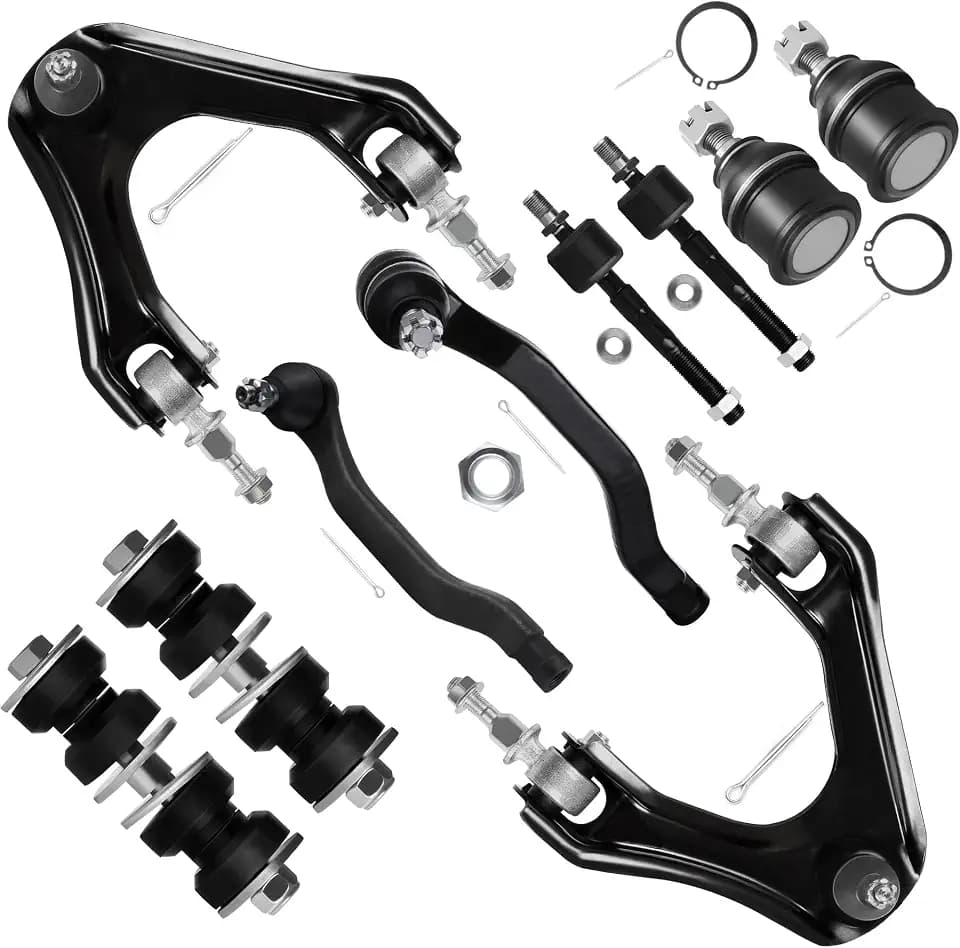 SCITOO 10pcs Front Suspension Kit Upper Control Arm Inner Outer Tie Rod End Sway Bar Link Lower Ball Joint Fit 1994-1997 For Accord 1997-1999 For Acura CL
