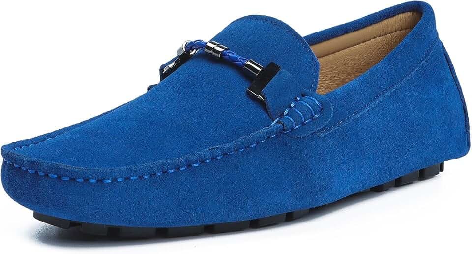 Go Tour Men's Penny Loafers Moccasin Driving Shoes Slip On Flats Boat Shoes