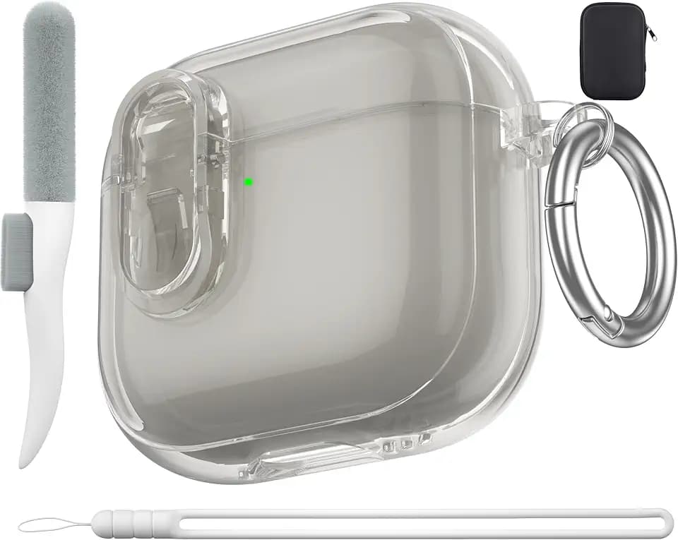 Drop Protection Cover for AirPods 5 Case & AirPods 4 Case,Clear Black