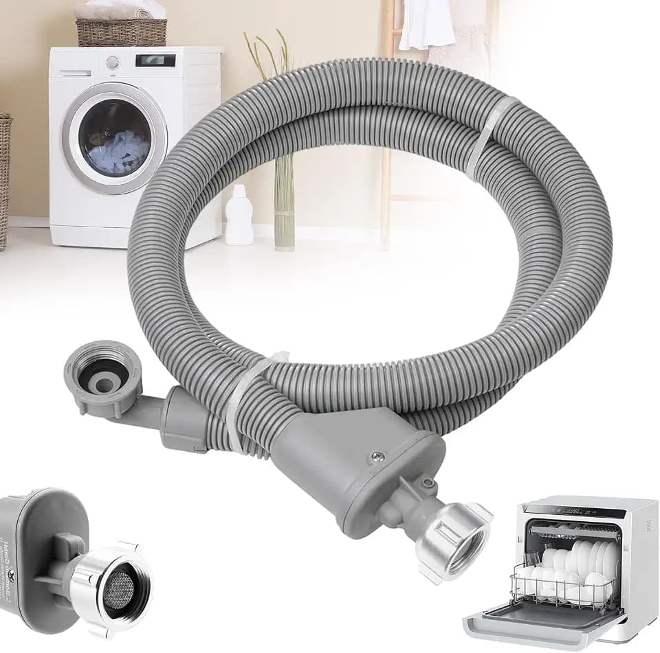 Aquastop Wasserschlauch für Geschirrspüler und Waschmaschine, Aquastop Zulaufschlauch, 2M Universal Einlassschlauch für Geschirrspüler, 3/4 Zoll Waschmaschinenschlauch, Waschmaschinenanschluss