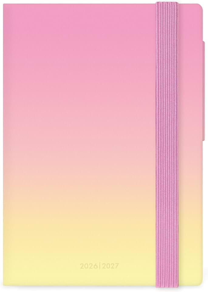 Legami – Tageskalender 2026–2027, Sunrise Lover, 16 Monate, klein, Tagebuch von September 2026 bis Dezember 2027, Verschluss mit Gummiband, FSC-zertifiziertes Papier, mit Monatsplaner, 9,5 x 13,5 cm