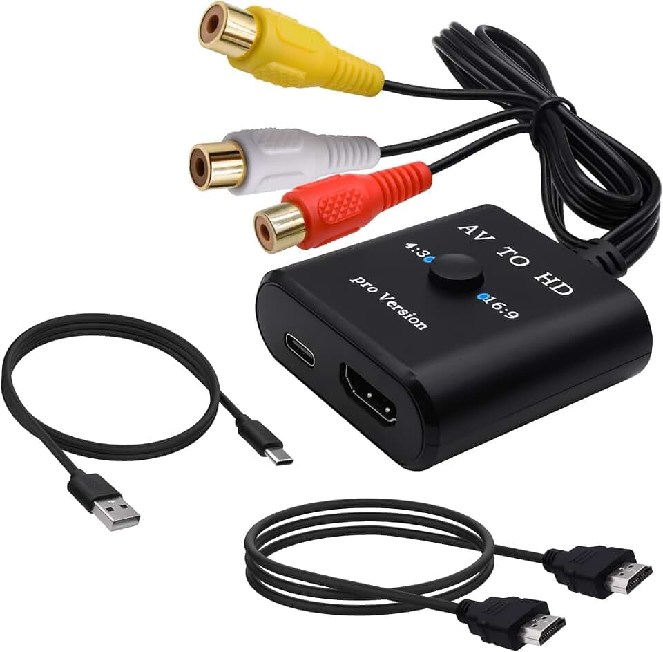 RCA AV to HDMI Converter RCA Composite CVBS Video Audio Adapter