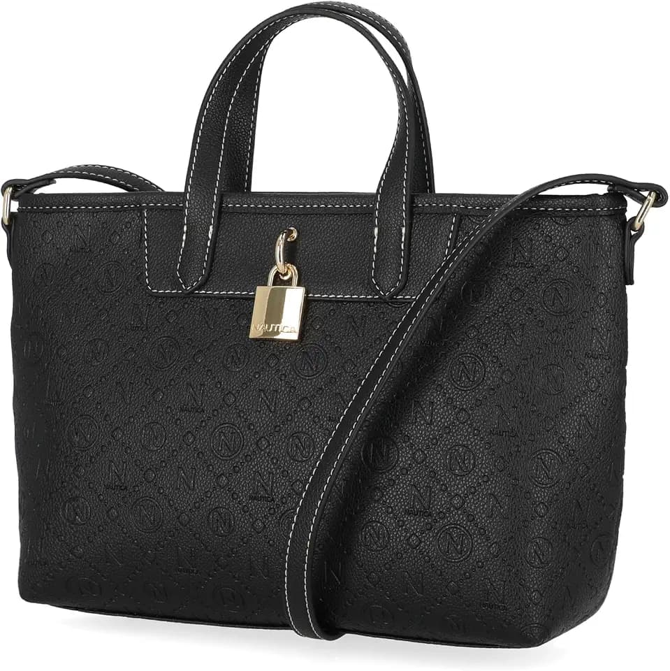 Nautica Mariner Women’s Satchel Handbag with Crossbody Strap, Top Handle Hobo Purse Everyday Shoulder Bag