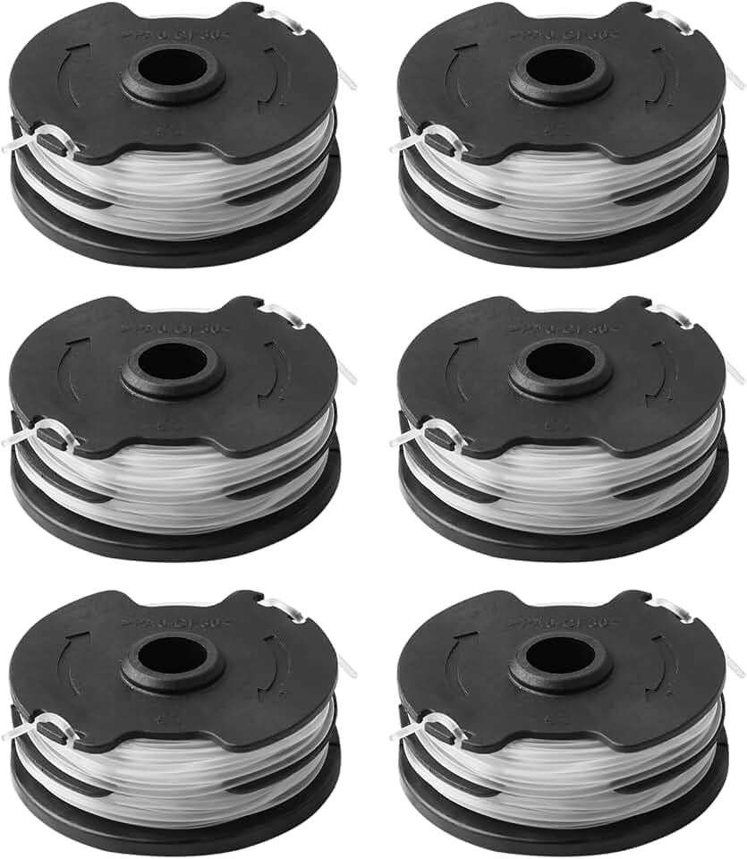 6 Stück Spulenschneider Kompatibel mit Parkside LIDL PRTA 20-Li A1/B2/C3, PRT 300 A1,PRT 50 A3, Ø1,65mm 10m Ersatzfadenspule Ersatzspule Fadenspulen Rasentrimmer für PRT 550 A1/A3