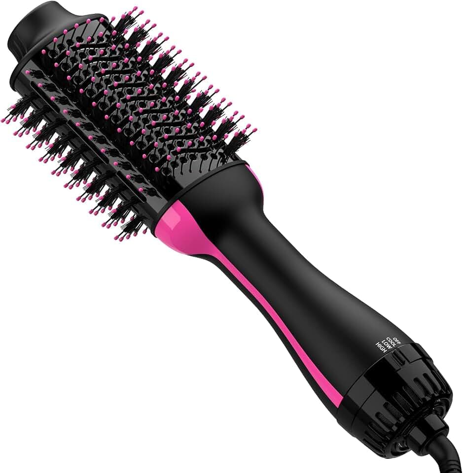 Sawop Warmluftbürste Rundbürstenföhn, Föhnbürste, Hairstyler Haartrockner Bürste in Einem, Verbessertes 4-in-1 Haartrockner und Styler Volumizer, Heißluftbürste, Haarglätter Bürste