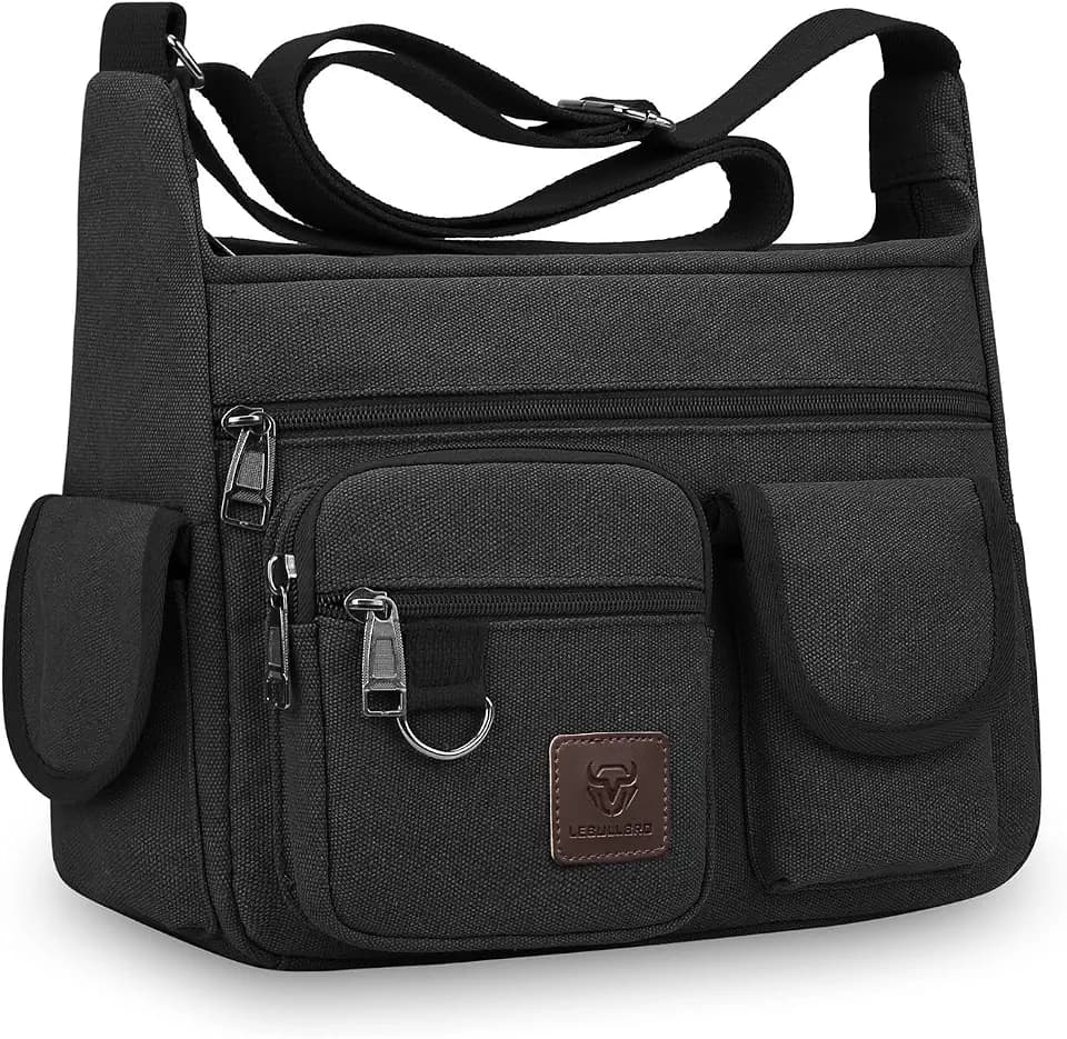 Canvas Shoulder Bag for Mens Messenger Bag Sling Bags School Crossbody Bag