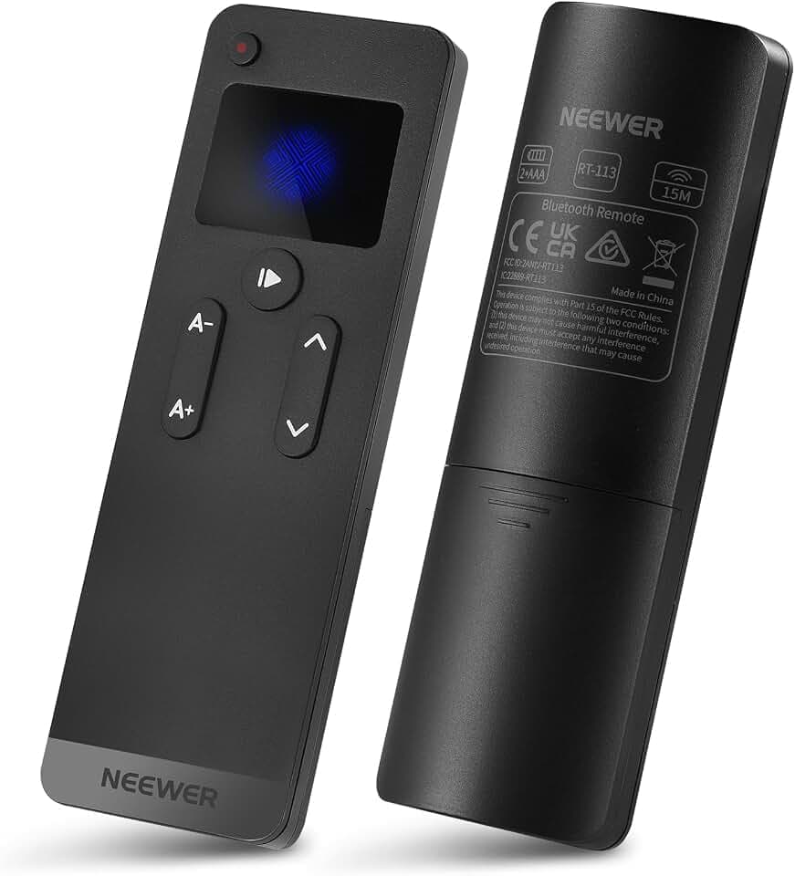 NEEWER RT113 Fernbedienung NUR für die NEEWER Teleprompter App, mit direkter Bluetooth Verbindung und geräuschloser Taste, kompatibel mit iOS und Android Smartphones für X17 II/X16/X12/X14 usw.