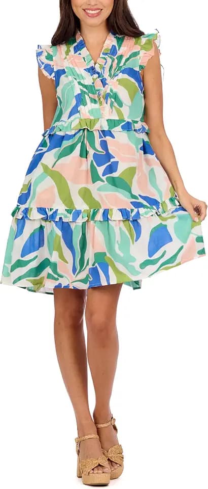 Mud Pie Women's Mud Pie Women's Reeves Flounce Dress