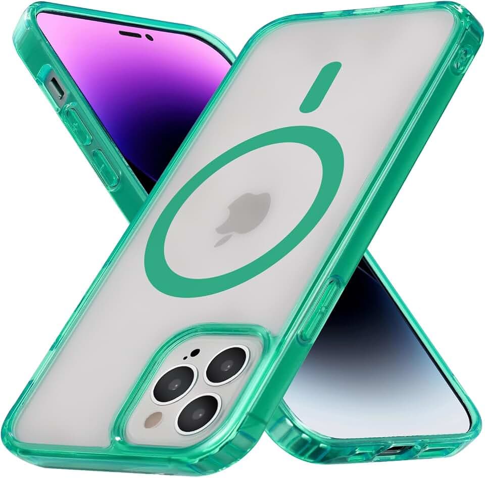 for iPhone 12 Pro Max Case, Magnetic & Shockproof, Dark Green