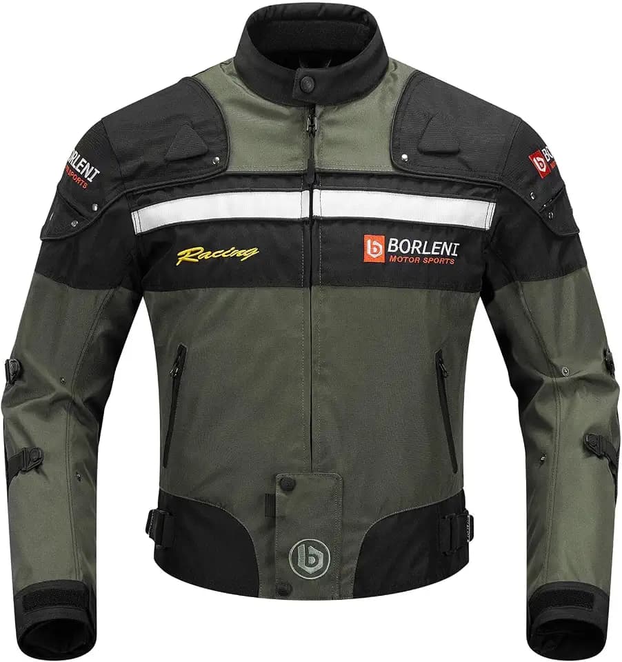 BORLEN Motorcycle Jacket for Men with Armor CE Certified Riding Jacket