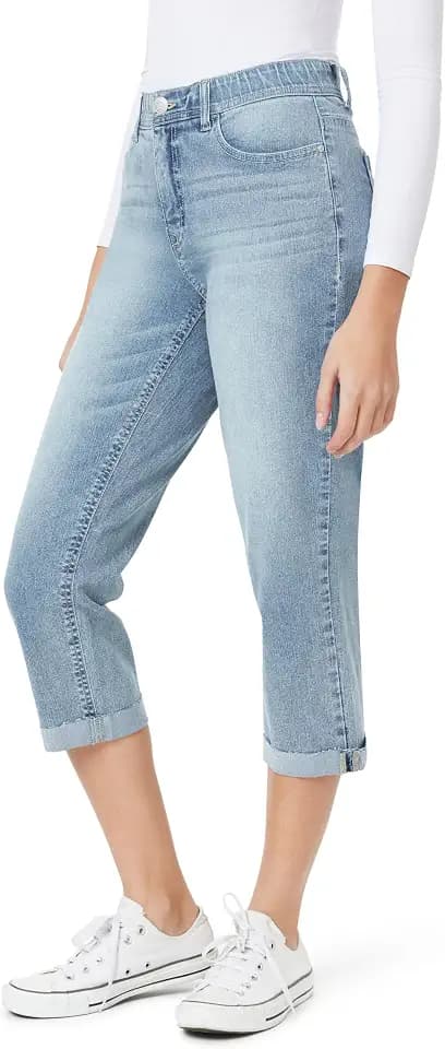 Angels Forever Young Sculpt Bling Cropped Jeans for Women, Sizes 6-16