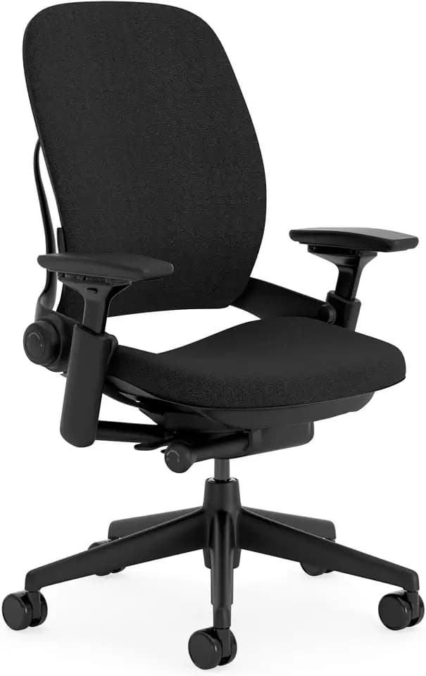 Steelcase Ergonomischer Bürostuhl: Leap, 4D-Armlehnen, Onyx Schwarz