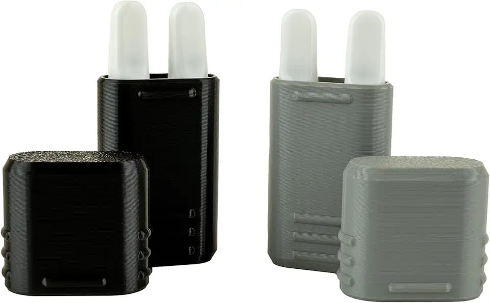 matterform 510 Cartridge Travel Case | Protective, Vertical Storage Box for 510 Thread Cartridges | Compact, Durable, Portable Design | Gray & Black Color (2 Pack, Holds 4 Cartridges Total)