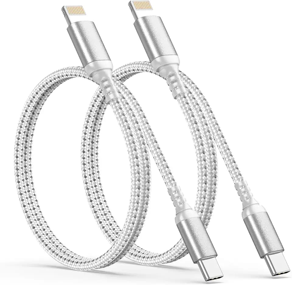 2FT USB C to Lightning iPhone Charger Cable, 2 Pack MFi Certified