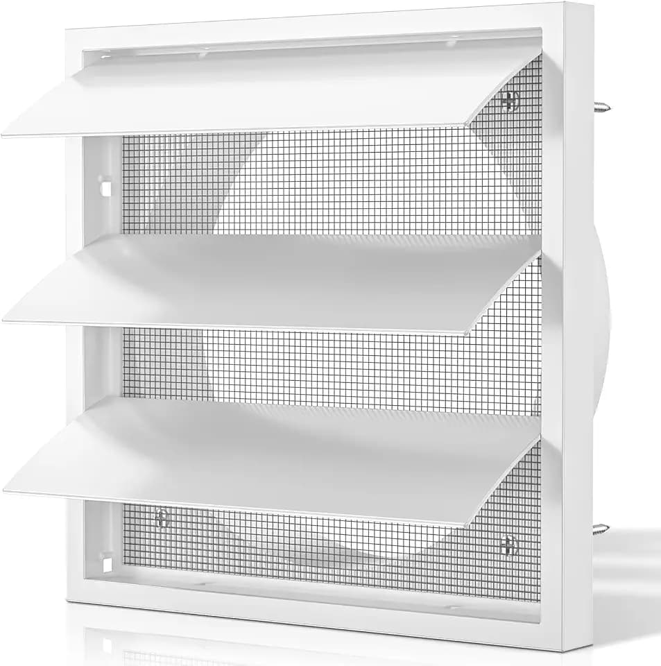 HG Power Lüftungsgitter Rechteckig 100mm ABS Lamellen Flansch für HVAC