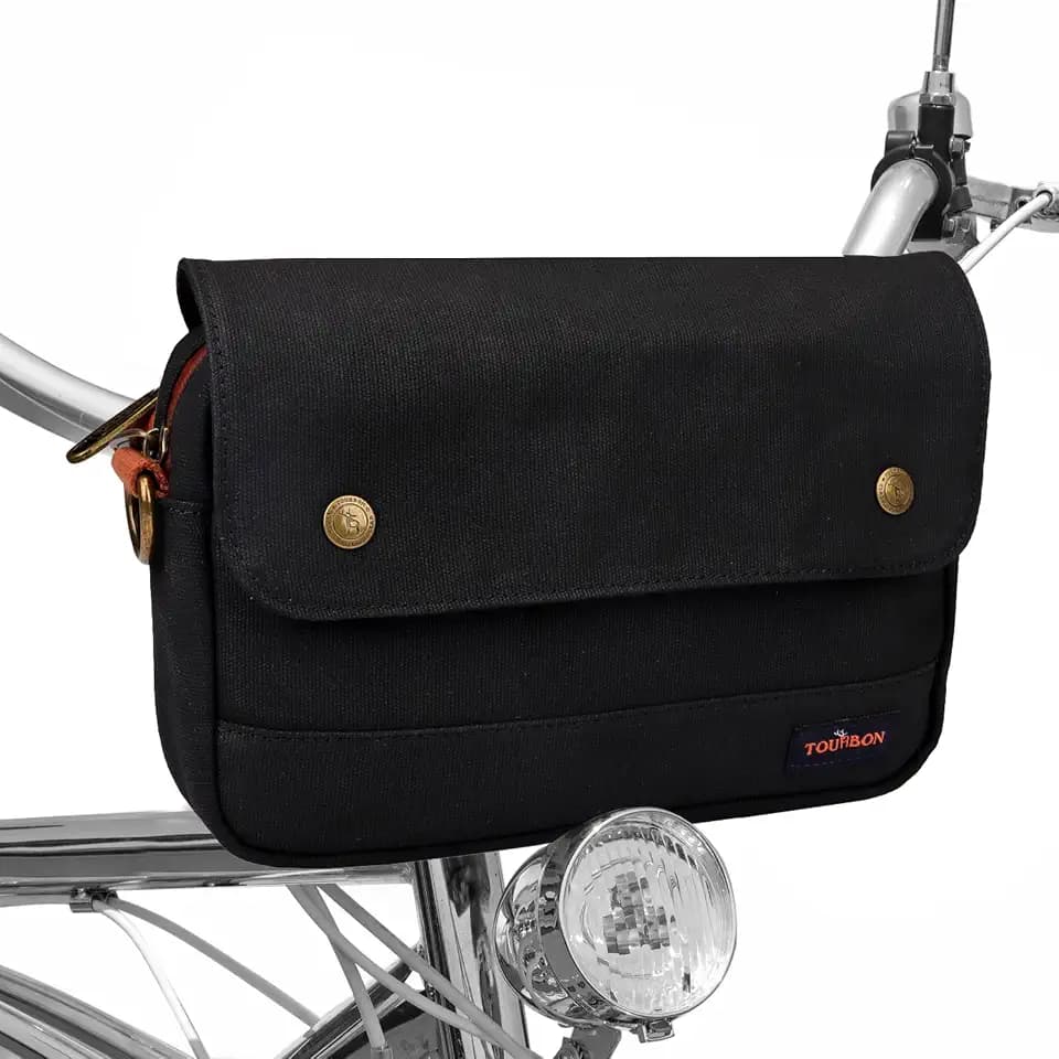 TOURBON Bike Bag Bicycle Handlebar Bag Cycling Saddebag with Shoulder Strap