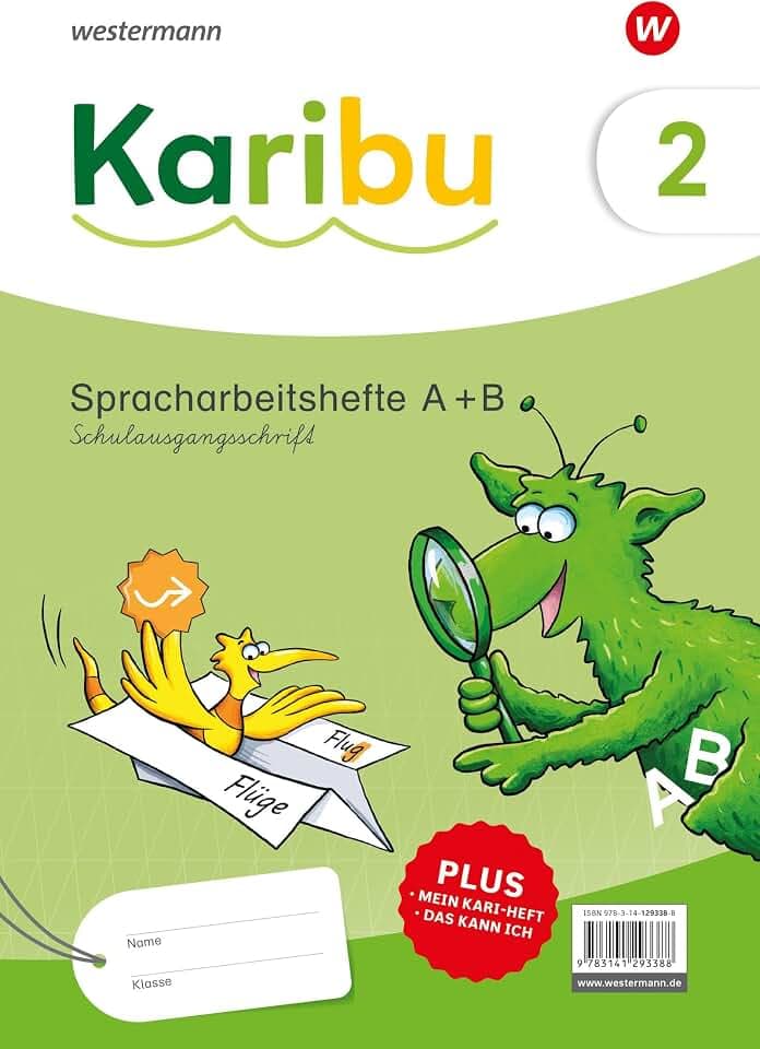 Karibu - Ausgabe 2024: Spracharbeitshefte 2 Schulausgangsschrift mit Diagnoseheft