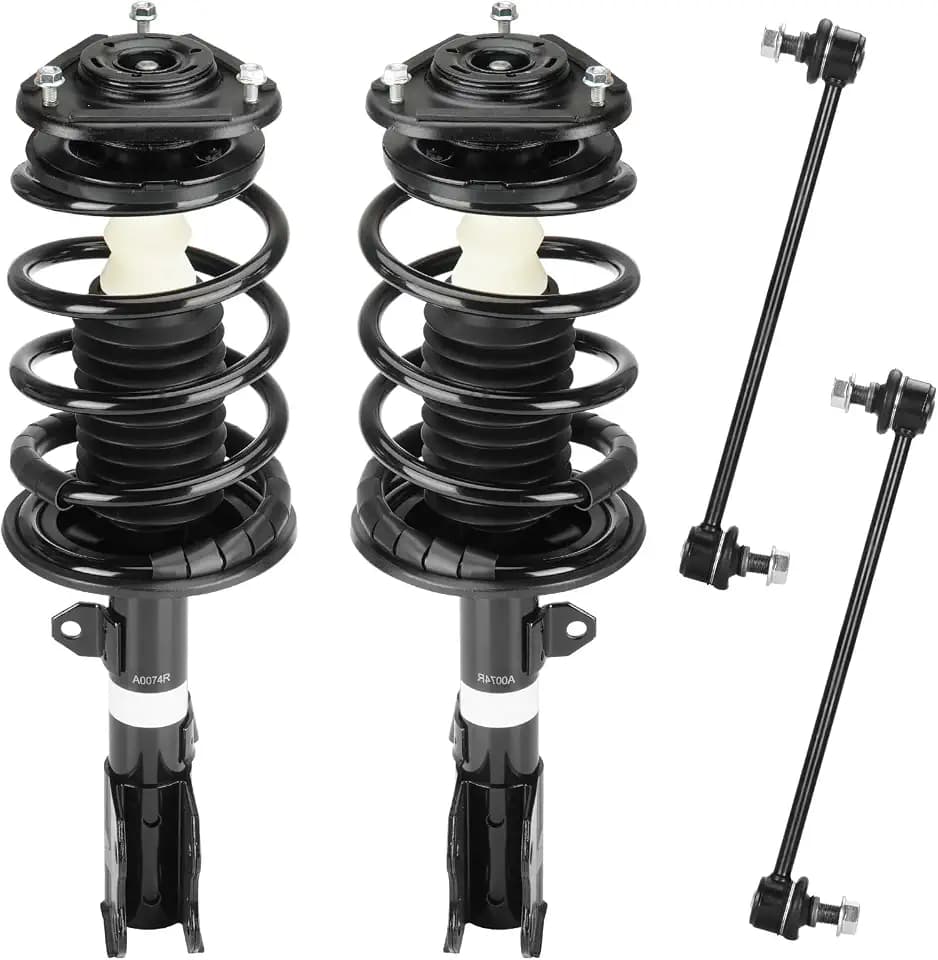 Front w/Coil Strut & Sway Bar Links for Toyota Prius 2004 2005 2006 2007 2008 2009, Shock Absorber Assembly Spring Replace for 172357, 172358, K90433