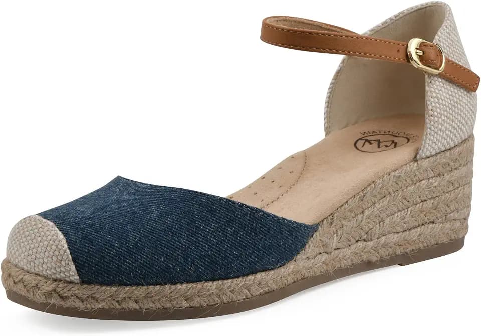 White Mountain Women's Maintain Mini-Heel Espadrille Sandal
