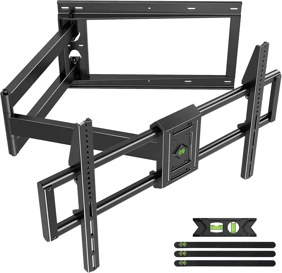 USX Mount Long Arm TV Wall Mount for Most 50-100 inch TV 40 Inch Extension Full Motion TV Mount，Pre-Assembled Wall Mount with Swivel and Tilt Up to 150lbs Fits 8″/12″/16″/24″ Studs VESA 900x600mm