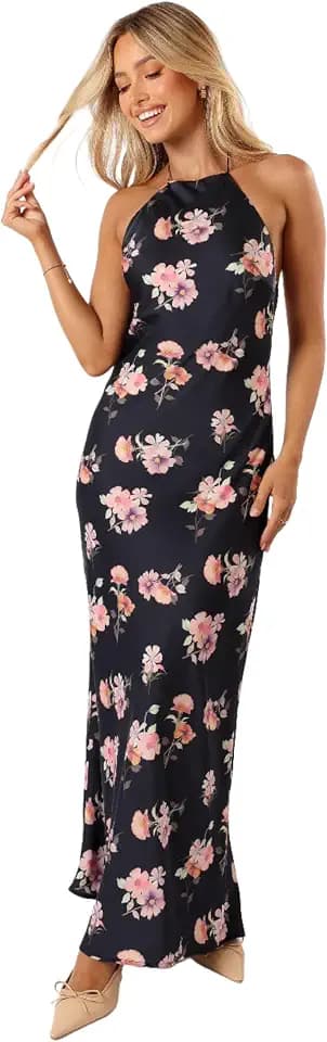Petal & Pup Women's Hadley Halterneck Maxi Dress
