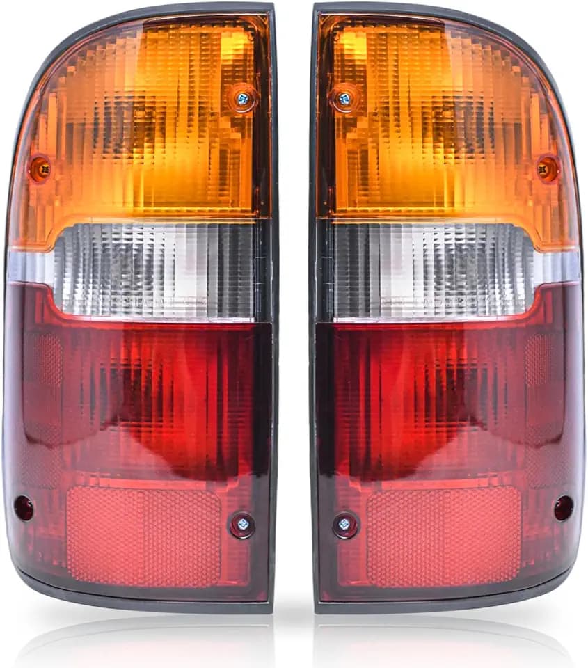 Tail Light Assembly Compatible with 1995-2000 Tacoma Tail lights Rear Brake Lamp with Bulbs and Wiring Harness, Passenger and Driver Side