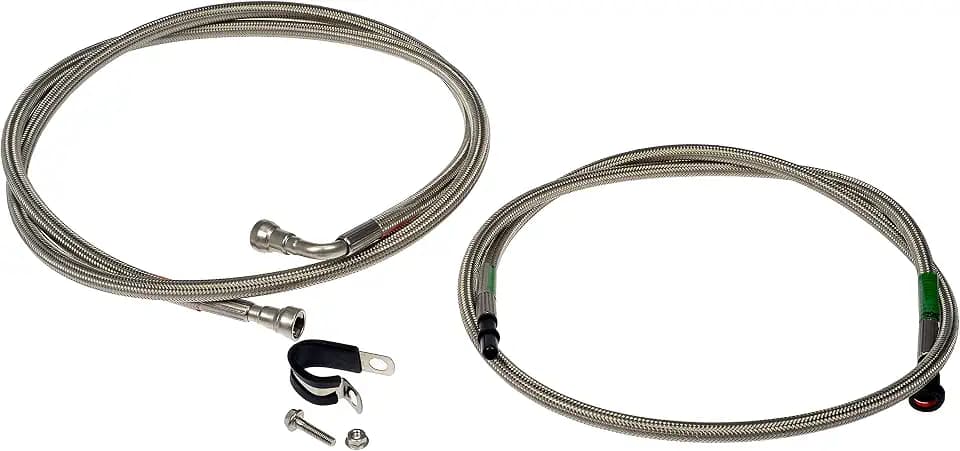 Dorman 819-814 Front Flexible Stainless Steel Braided Fuel Line Compatible with Select Models (OE FIX)