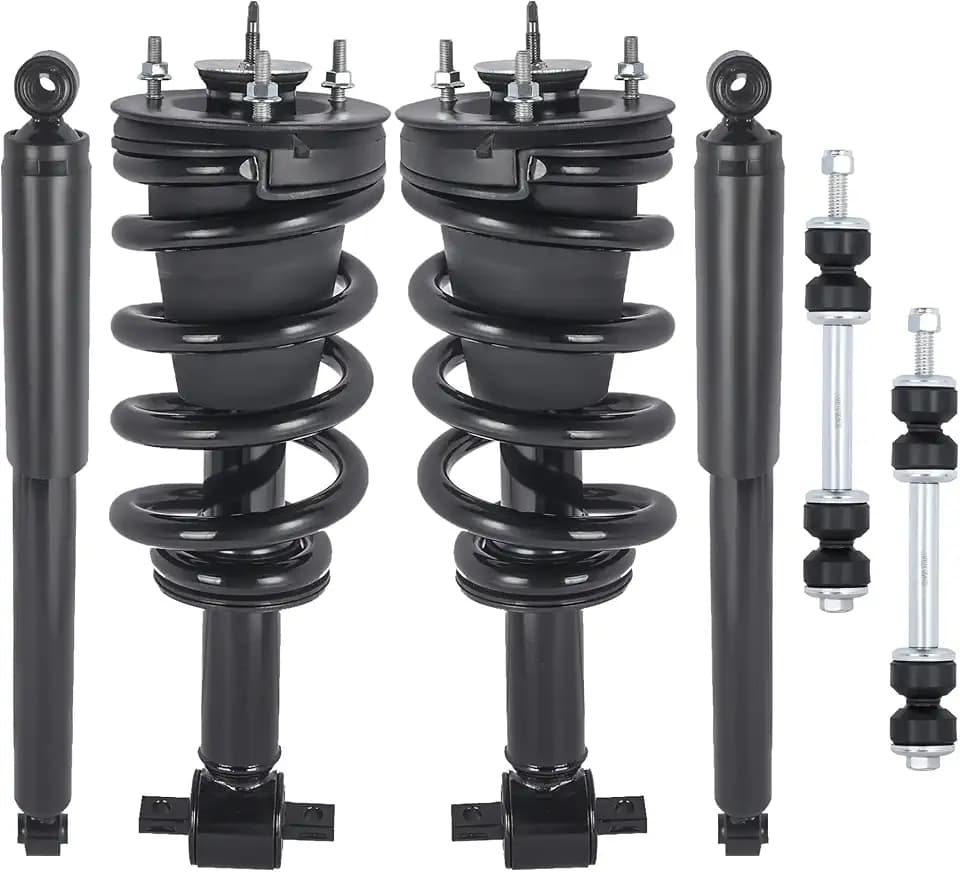 MOSTPLUS Front and Rear Struts+ Sway Bars Links Suspension kit Compatible with 2014-2018 Chevy Silverado 1500 GMC Sierra 1500, Set of 6