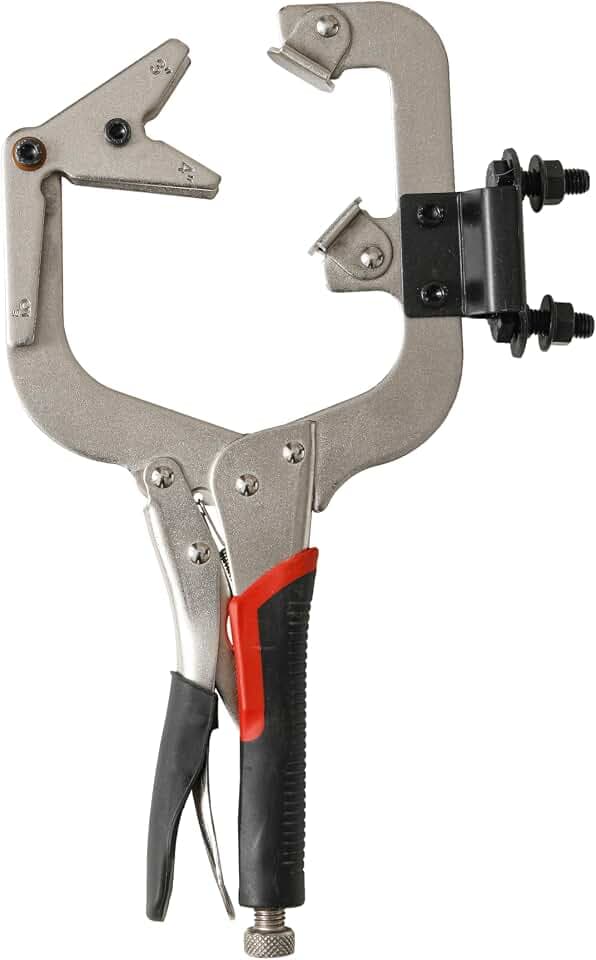 Locking Welding Clamp with Swivel V type Pads And Installing Support (14''Locking Welding Clamp)