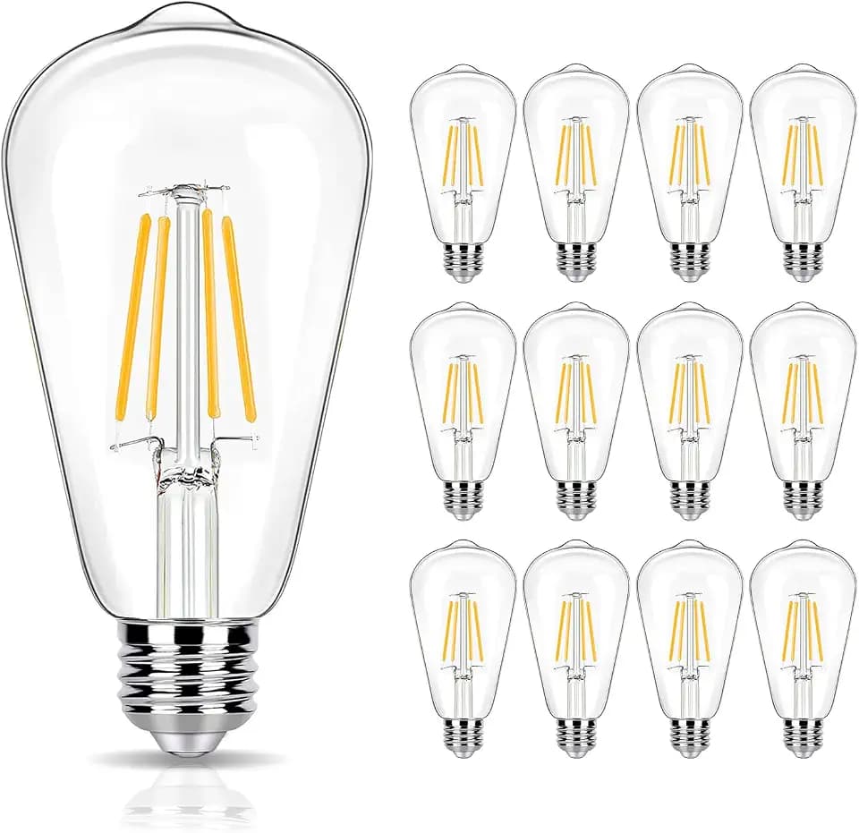 winsaLED LED Light Bulb 40 Watt Equivalent, 2700K 4W ST19, Non-Dim, 12 Pack