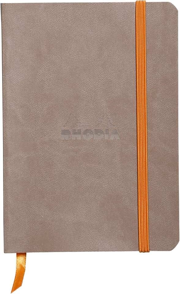 Rhodia 117304C Notizheft (mit weichem Umschlag, liniert, 72 Blatt, DIN A6, 10,5 x 14,8 cm) 1 Stück maulwurfsgrau