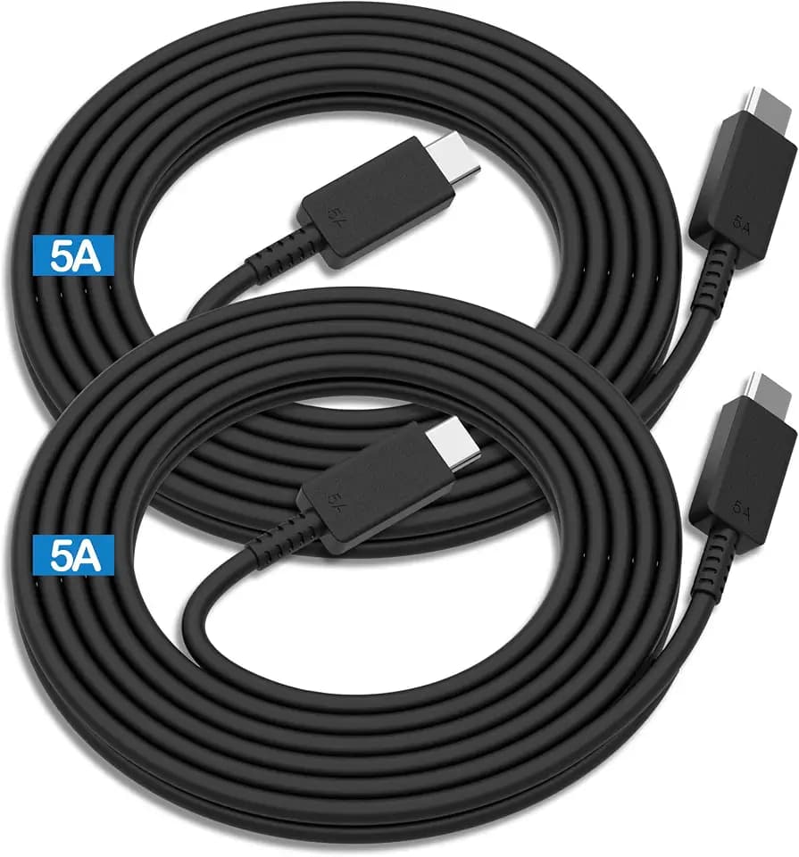2Pack for Samsung Charging Cable 6FT,100W/5A Fast Charging Long Type C to Type C Cord,for Galaxy S26/S25/S24/S23/S22/S21/S20/S10/S9 +/Edge/Ultra,Note20/10/9/8,Z Fold/Flip7-4,Tab S/A,USBC Charger Wire
