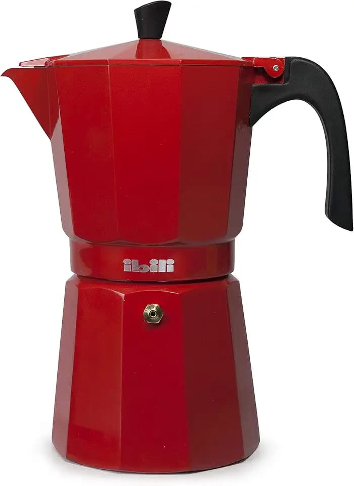 IBILI - Express-Kaffeekocher Bahia Roja, 3 Tassen, 150 ml, Aluminium