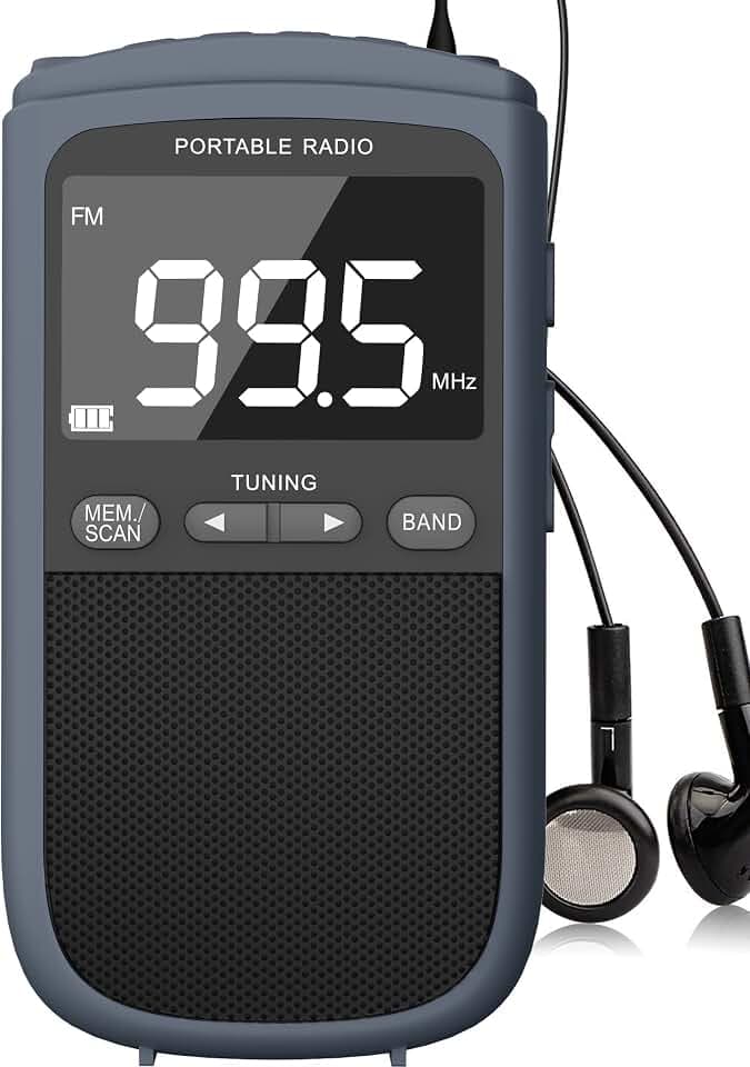 AM FM Walkman Radio 900mAh Rechargeable Battery