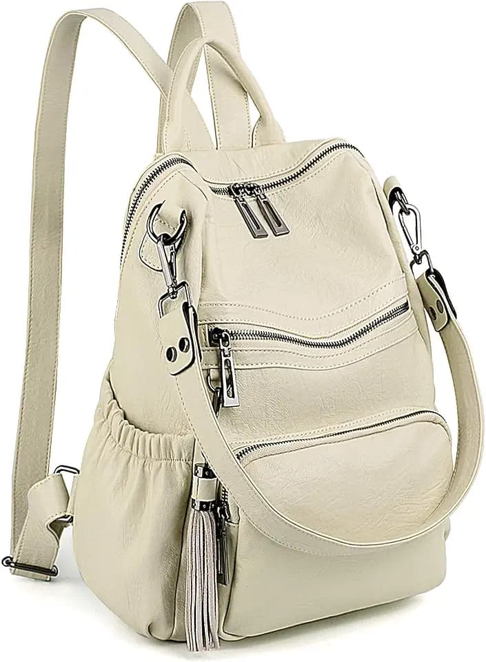 UTO Women Backpack Purse Leather Vegan Rucksack Travel Shoulder Bag