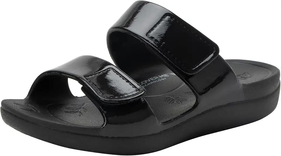 Alegria Women Orbyt Double Strap Lightweight Recovery Slide Sandal With Arch Support