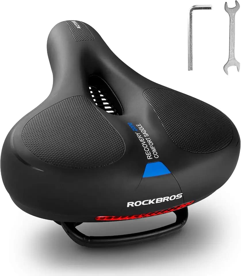 ROCKBROS Bike Seat Cushion Soft Wide Bicycle Seat for Peloton, Road