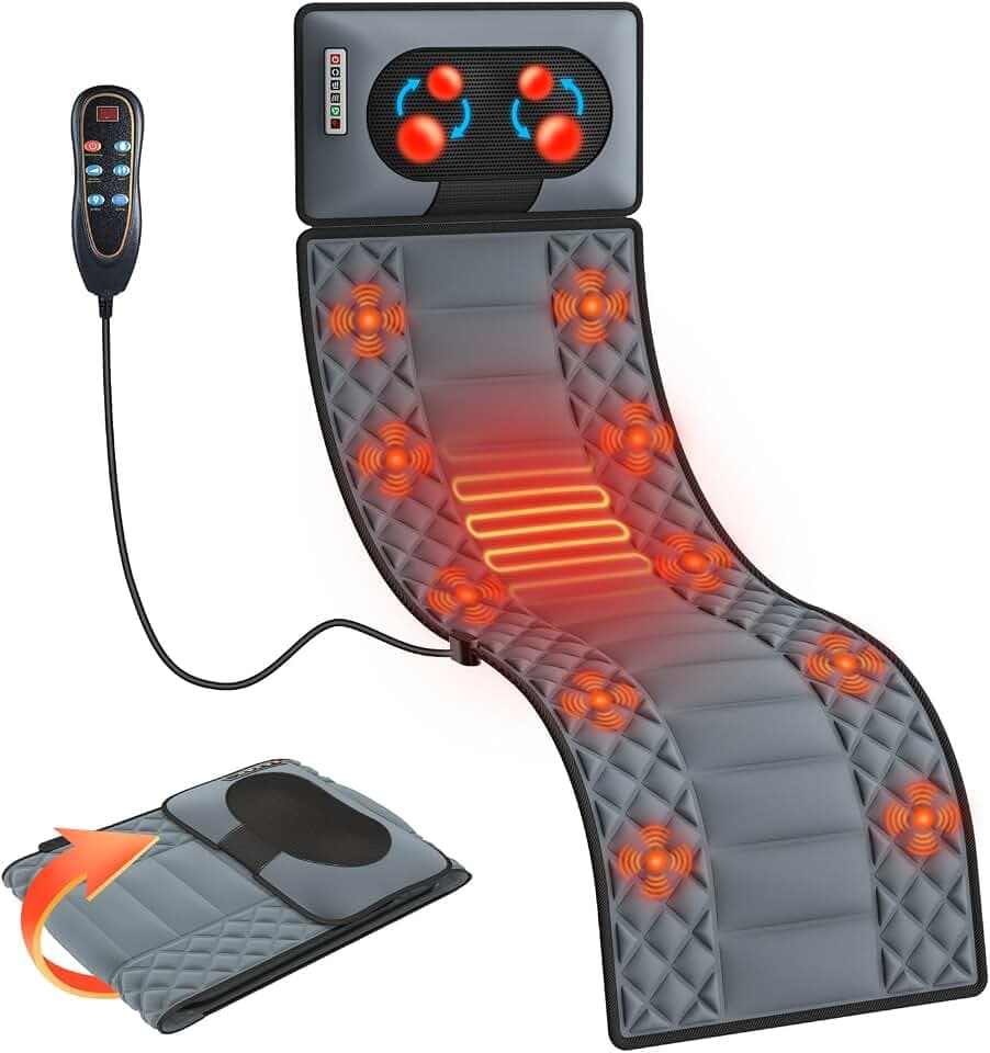 Massagematte mit Wärme Shiatsu, 30 Köpfe 9 Motoren Nacken Schulter Rücken