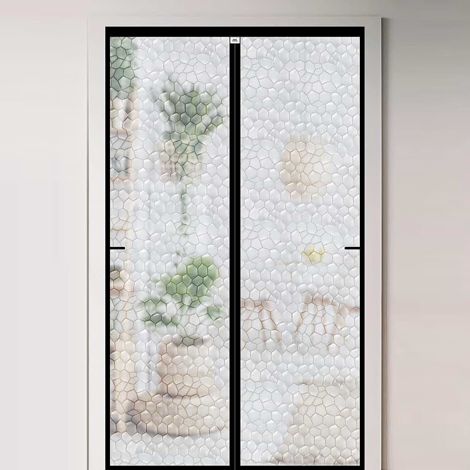 CHIYUNS Magnetic Thermal Insulated Door Curtain 38 x 82 inch, Transparent Door Cover, Keep Warm in Winter Cool in Summer, Self Sealing, Pet and Kid Friendly
