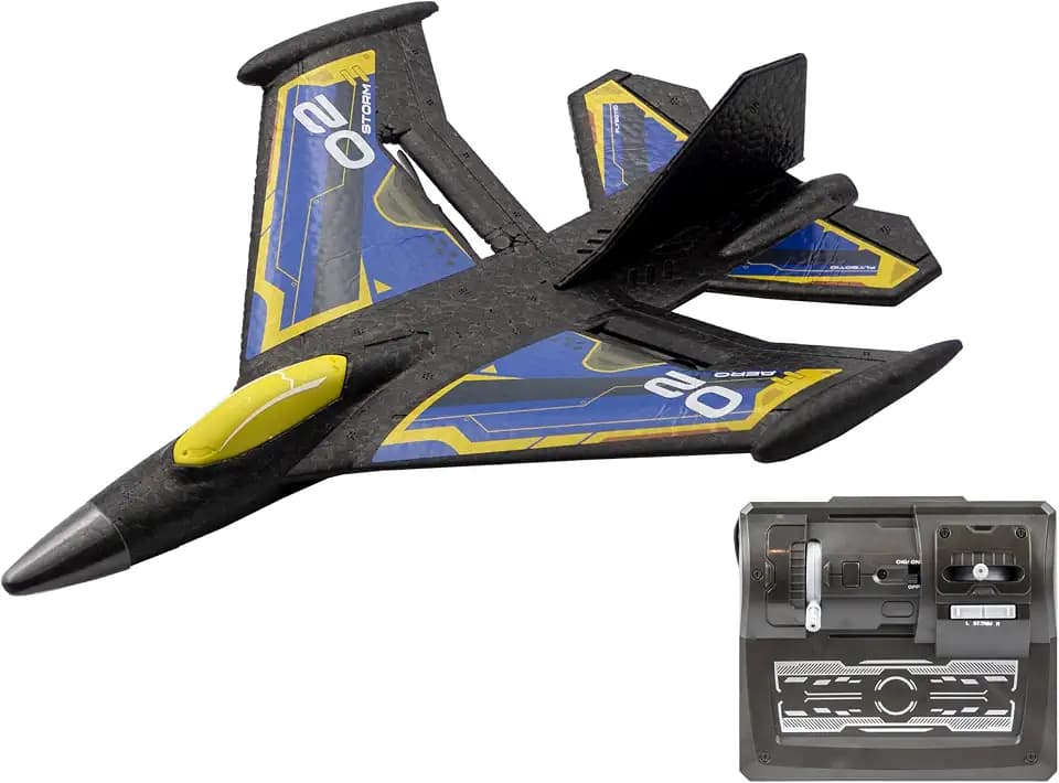 Silverlit FLYBOTIC - ferngesteuertes Sonic Evo-Flugzeug - blau - 31 cm, Stil