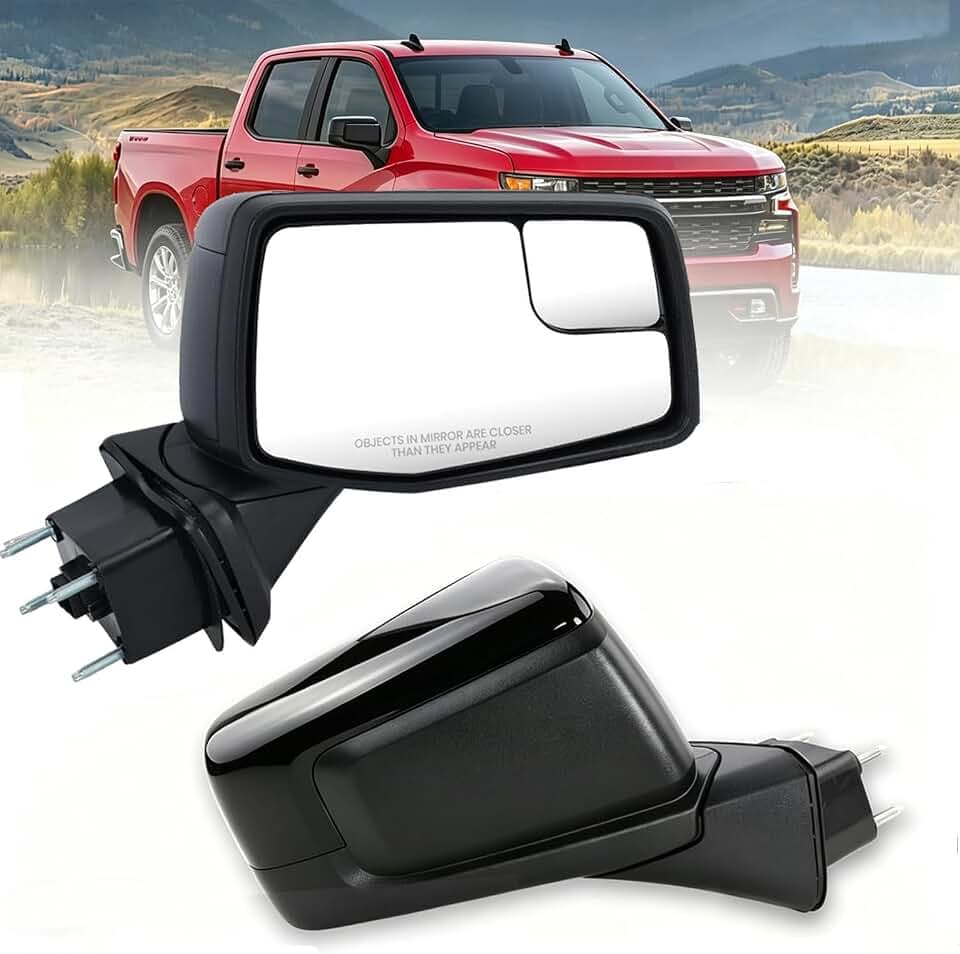 Right Passenger Side Mirror Fit for Chevy Silverado 1500 2019-2025 (7Pins）