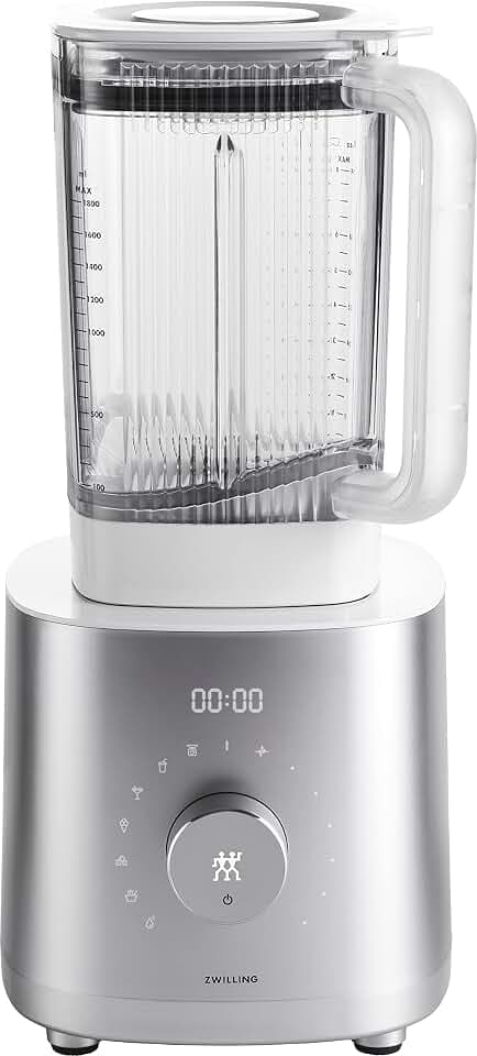 ZWILLING ENFINIGY Hochleistungsstandmixer Pro 1.8 Liter, Mixer mit Edelstahl-Winglet-Klinge & Gleichstrommotor, Silber