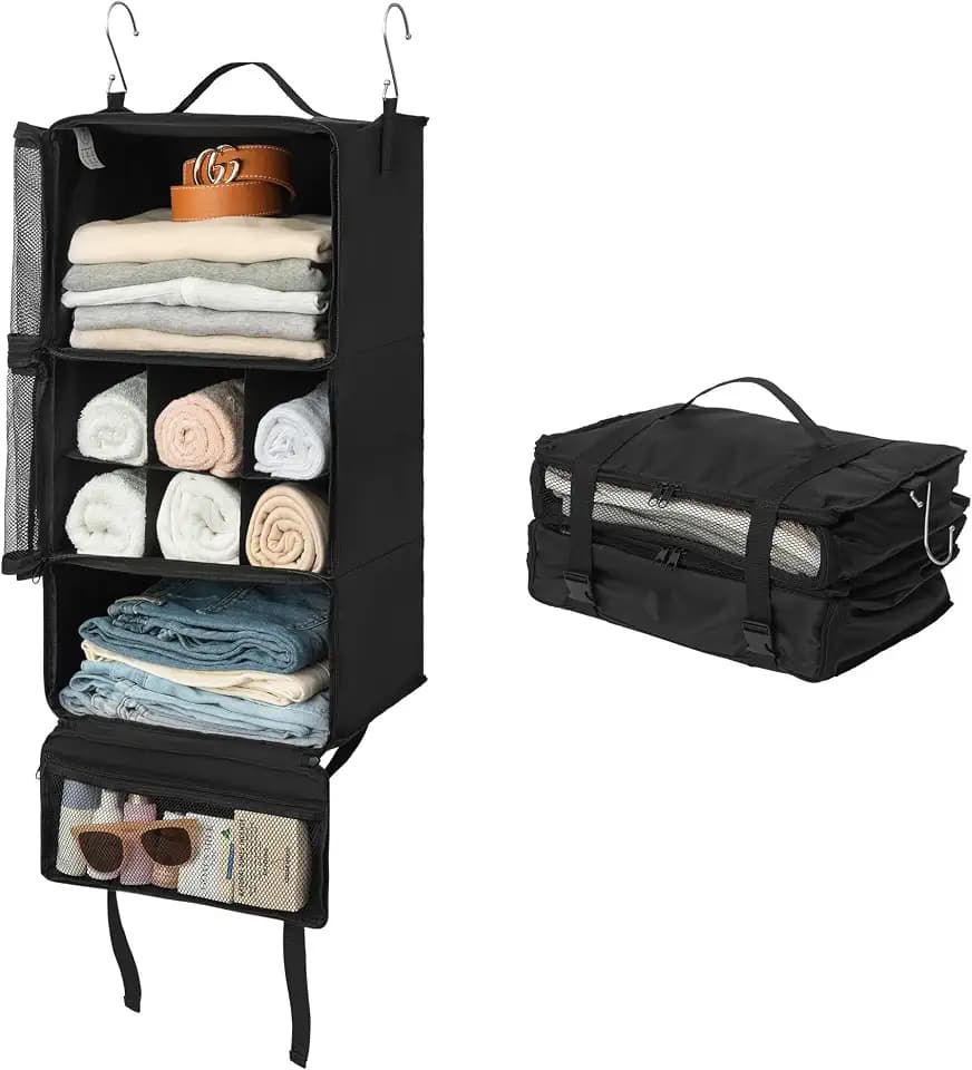 GRANNY SAYS Hanging Packing Cubes for Travel, Large Luggage Bags, Black