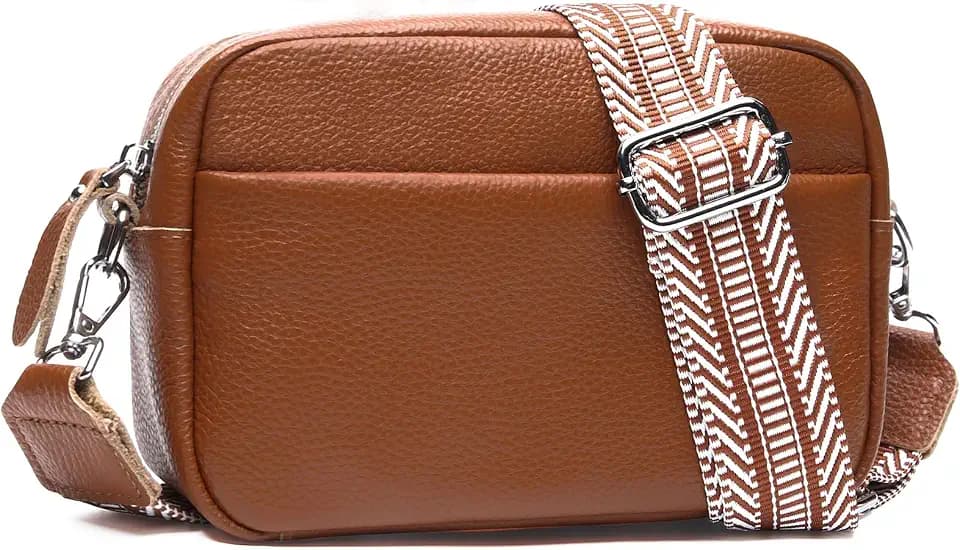Small Crossbody Bags for Women Leather Purses Handbags Wide Strap