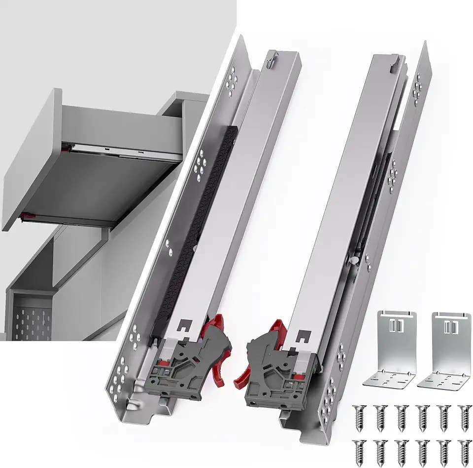 12 Inch Soft Close Undermount Drawer Slides,Full Extension,100 Lbs,1 Pair