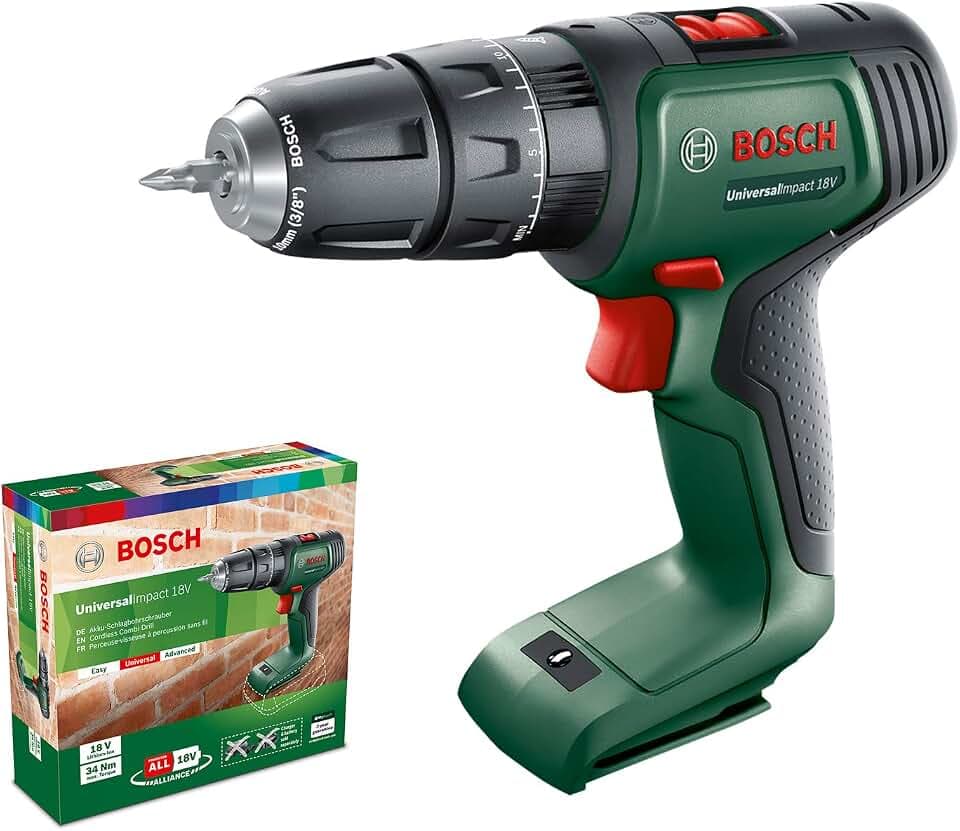 Bosch Akku Schlagbohrschrauber UniversalImpact 18 (ohne Akku, 18 Volt System, im Karton)